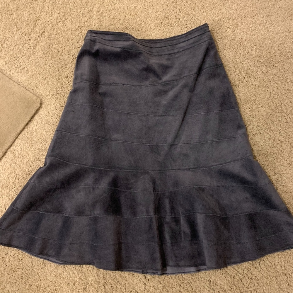 Suede Mary Jane Skirt